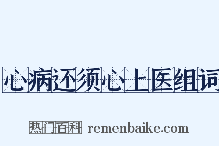 心病还须心上医组词是什么意思的图片